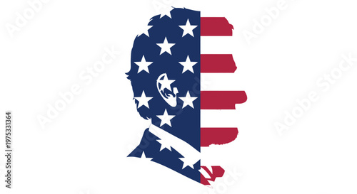 American bald eagle head profile.