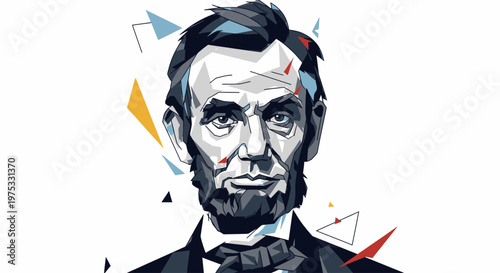 Portrait of Abraham Lincoln American President.