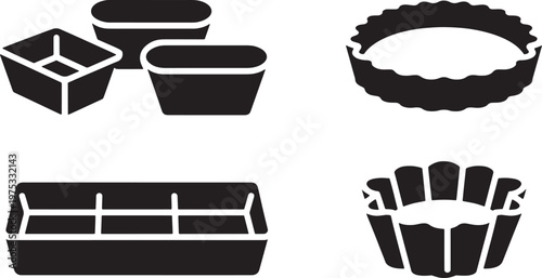 Collection of Pet Bed Vector Icons Featuring Various Shapes for Domestic Animals Dogs and Cats