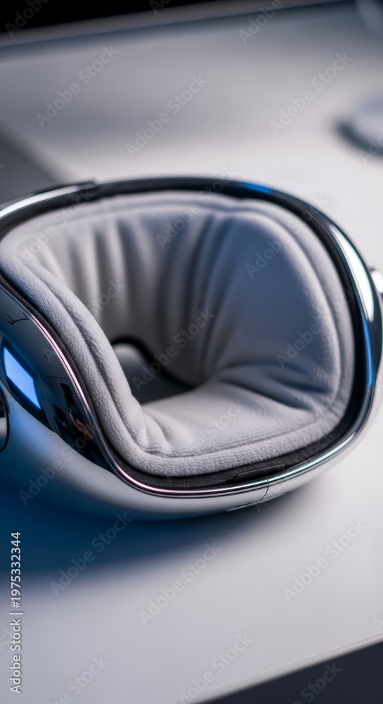 Naklejka premium Close-up of futuristic gaming headset.