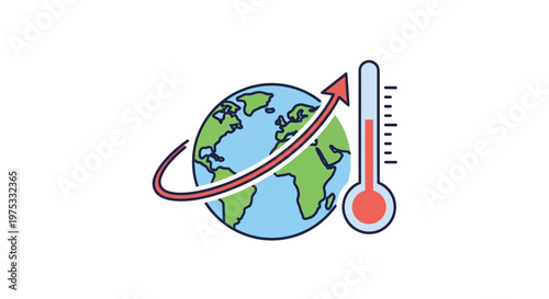 Global warming and climate change concept.