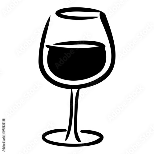 Hand-Drawn Wedding Champagne Bottle and Glass Doodle, Cute Celebration Bubbly Outline with Ribbon Bow for Marriage Banquet and Bar Menu.