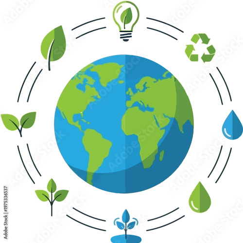 Earth day and Earth protection concepts around the globe, protecting our planet