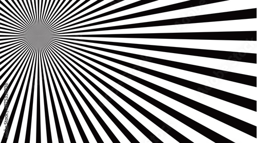 Abstract Black and White Sunburst Radial Background