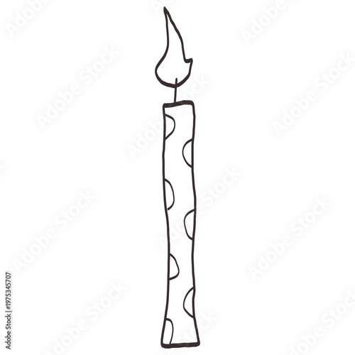 hand drawn candlelight doodle illustration outline 