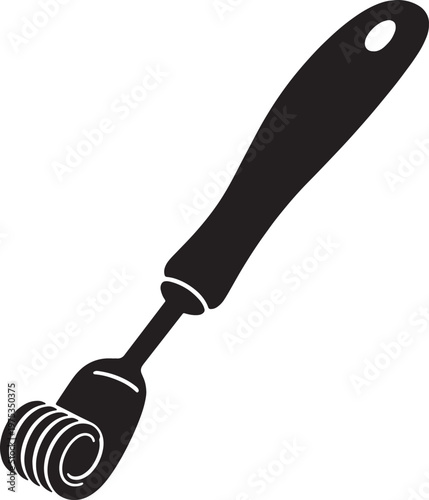 Black minimalist butter curler silhouette icon for professional kitchen and culinary food styling