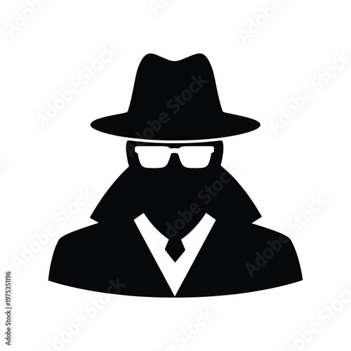 Spy Symbol Icon Logo Vector Illustration Design
