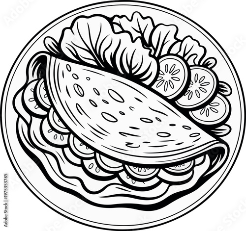 Adobe Illustrator Artwork  egg fry line art