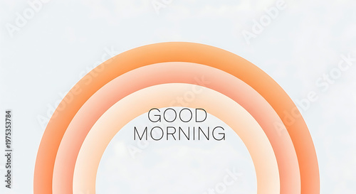 Minimalist Abstract Good Morning Sunrise Poster Design