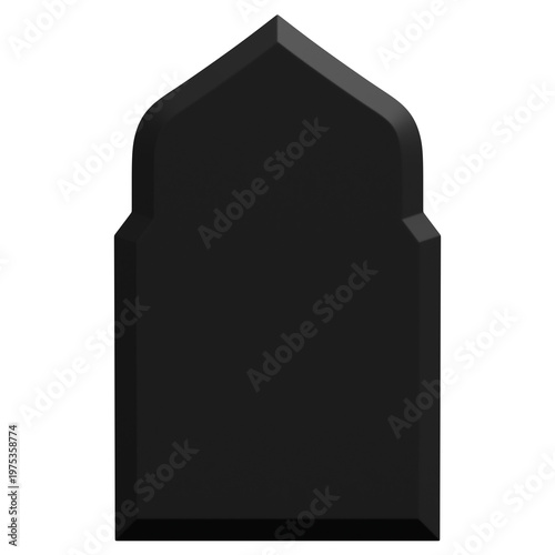Free Download 3D Black Solid Structured Dome Arch Frame Shape - GFXLoad