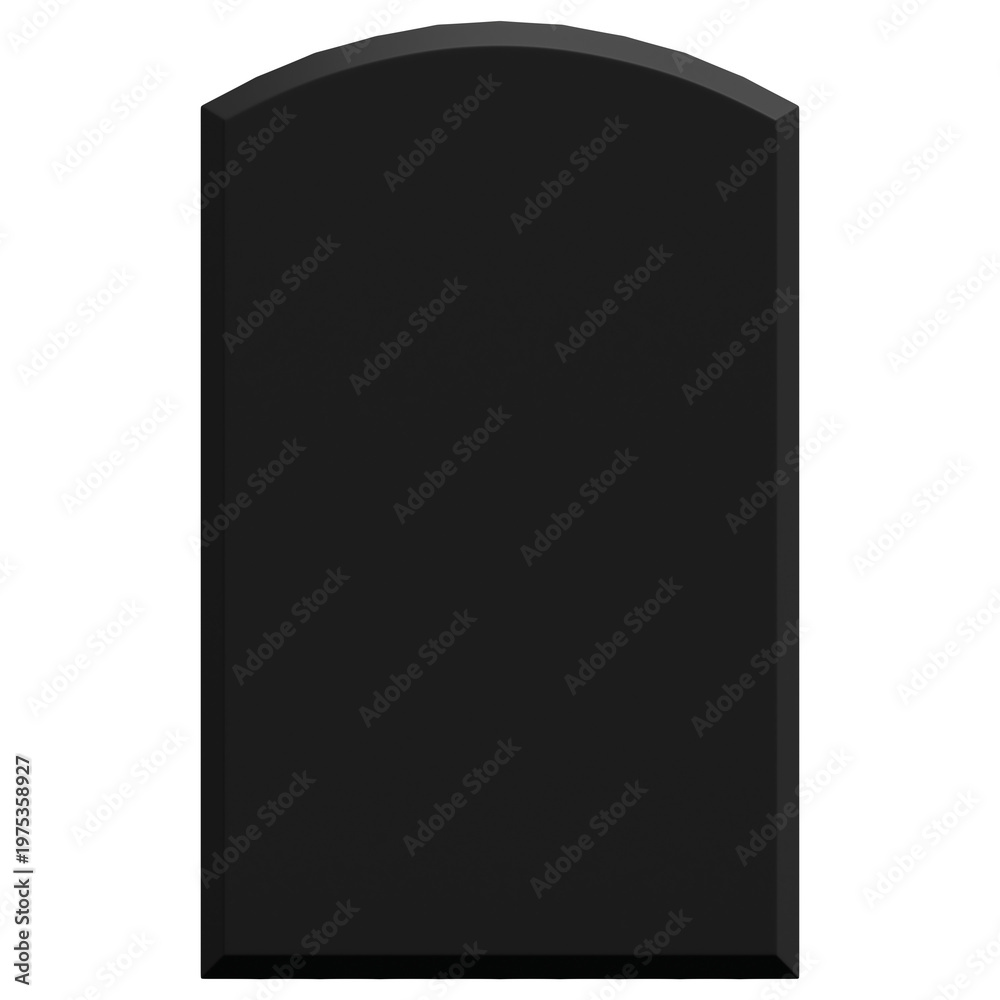 Fototapeta premium 3D Black Solid Wide Curved Arch Frame Shape