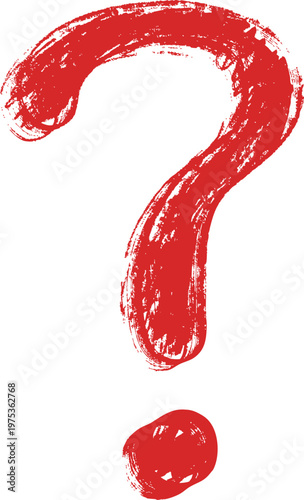 赤マジックで描いたハテナアイコン　Adobe Illustrator Artwork