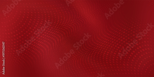 Red diagonal geometric shape with halftone. Modern fiber textured vector.