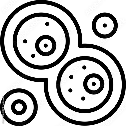 cells division icon illustration design with outline