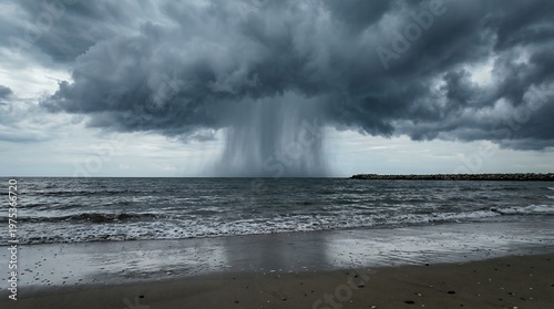 storm on the beach