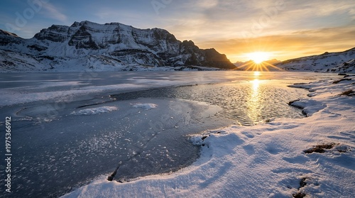 sunset in the mountains