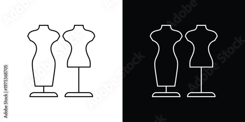 Fashion Mannequins Icon Set