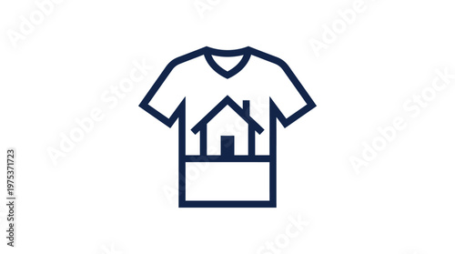 T-shirt Icon Featuring a House Real Estate Concept