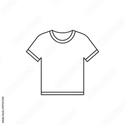 Plain T-shirt on White Background for Clothing Display