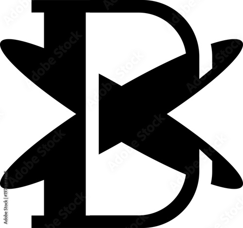 Modern design of elegant capital letter H logo with a portal that divides the D logo into two parts with the letter X background. Suitable for various types of businesses and brands.