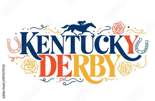 KENTUCKY DERBY vector illustration isolated on white background