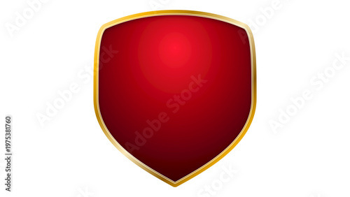 Red and Gold Shield Icon - Security and Protection Emblem