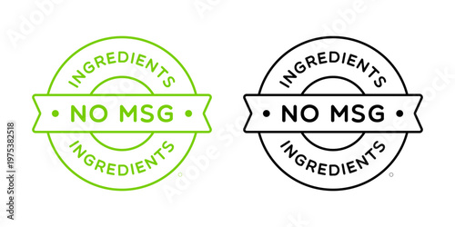Vector Minimalist No MSG Badge Label