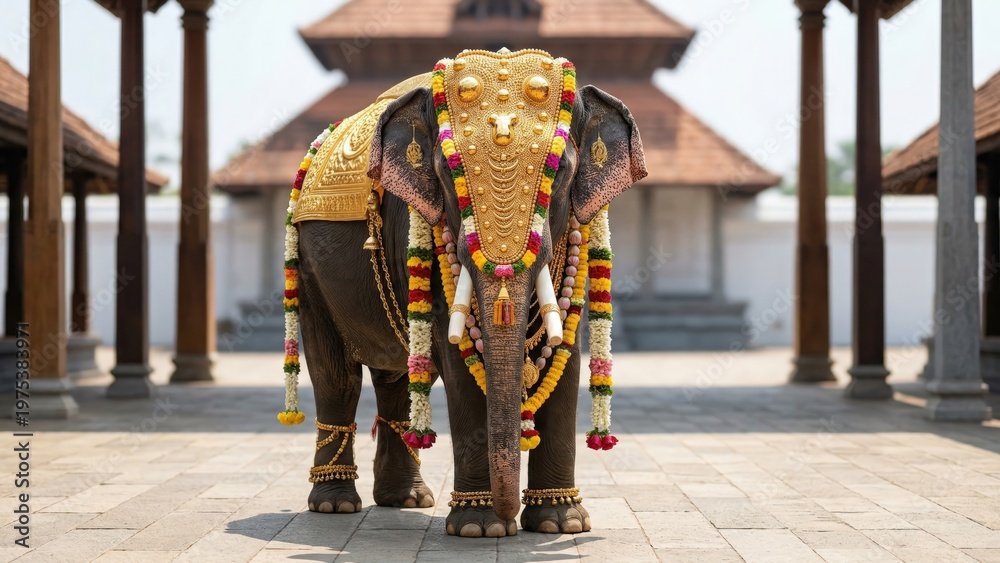 Obraz premium Kerala Temple Elephant