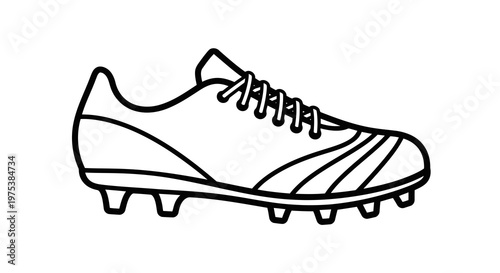 A simple line drawing of a football boot on a white background.