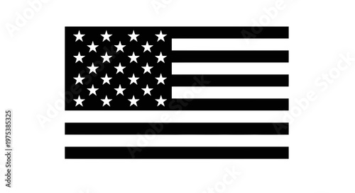 Simple illustration of the american flag with stars and stripes