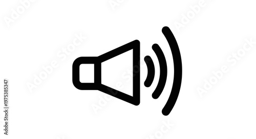 Simple megaphone icon representing loud announcement or public speaking.