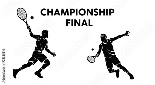 Tennis players in action during a championship final match.