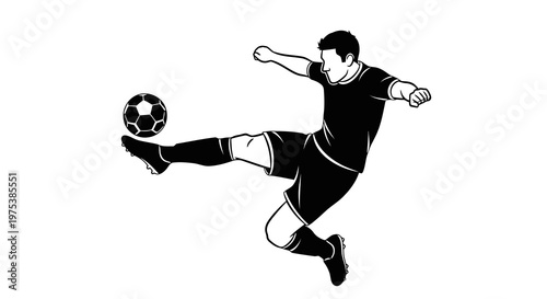 A soccer player kicking a ball with great skill and precision in mid-air.