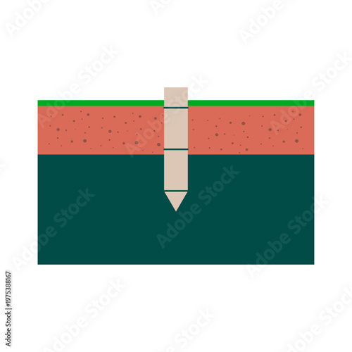 CPT Probe Soil Layers Geotechnical Engineering Vector