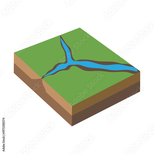 Soil Liquefaction Earthquake Disaster Diagram Vector