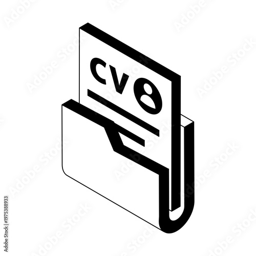 An Isometric style icon depicting hr  
