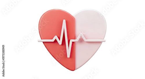 3D Heart with ECG Line