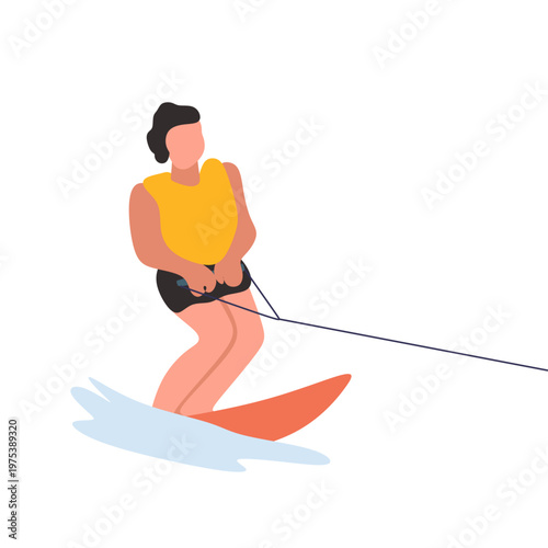 Man Water Skiing Summer Spo...