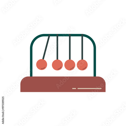 Swinging Pendulum Physics Momentum Concept Flat Vector