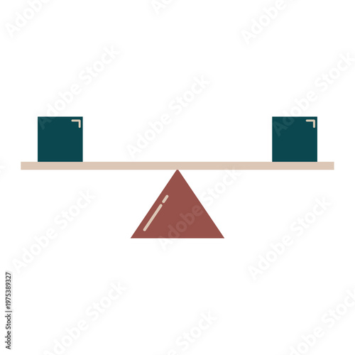 Simple Lever Mechanical Advantage Diagram Flat Vector