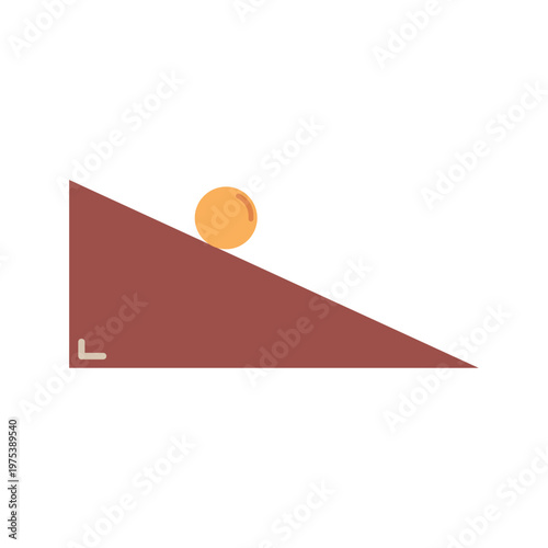 Inclined Plane Mechanics and Force Concept Flat Vector
