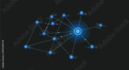 Abstract Blue Constellation...