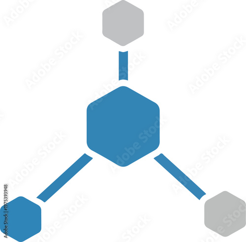 Abstract Blue Grey Hexagon ...