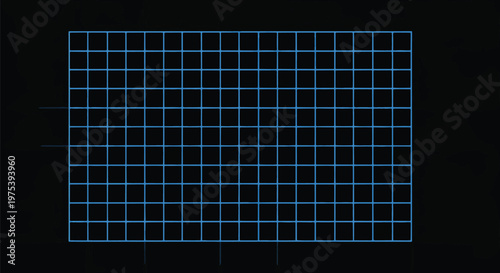 Abstract Blue Grid Line Int...