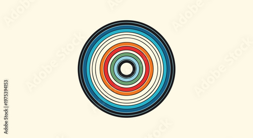 Abstract Colorful Concentri...