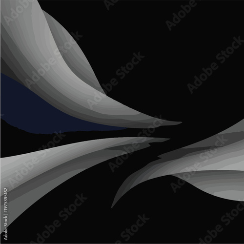 Abstract Gray Vector Waves ...