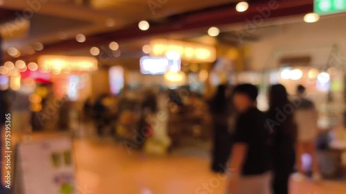 Blurred people' activities in shopping mall.