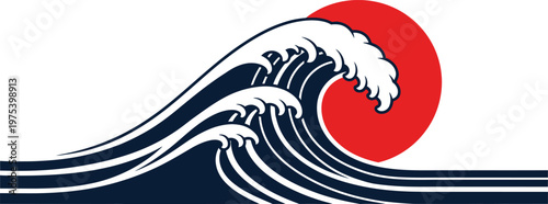 The great wave off kanagawa a classic japanese woodblock print depicting a powerful ocean wave