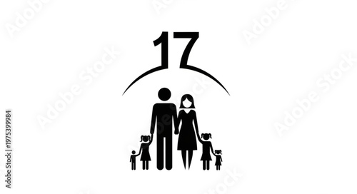 Family under the number seventeen, representing togetherness and unity in life.