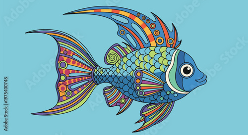 Colorful Patterned Fish On ...